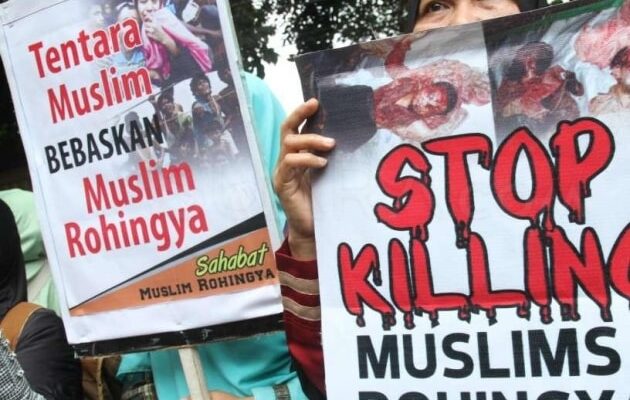Massa Kembali Gelar Aksi Bela Rohingya di Kedubes Myanmar
