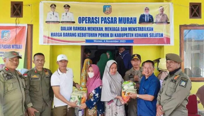 Pemkab Konsel Gelar Operasi Pasar Murah Guna Tekan Inflasi