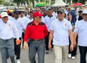 Bupati Ruksamin Hadiri Gerak Jalan Santai Dalam Perkemahan Raya Ummusshabri Kendari Expo 2024