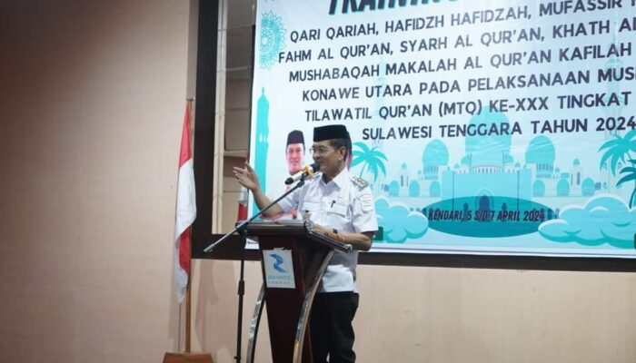 Buka Training Center Kafillah, Wabup Konut Target Juara Umum MTQ Ke-30 Sultra