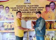 Sebagai Bentuk Keseriusan Bakal Maju Calon Bupati Kolut, H. Jumarding Daftar di Partai Golkar