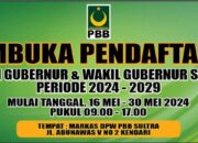 PBB Sultra Buka Pendaftaran Calon Gubernur dan Wakil Gubernur