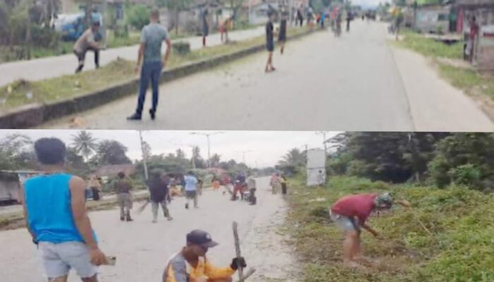 Sambut Perayaan HUT RI ke 79, Anggota Polda Sultra Ipda Frans Rantealang, S.H Ajak Warga Bersih-bersih Lingkungan