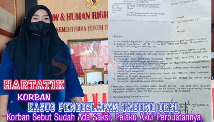 Kasus Penggelapan Tabung: Korban Sebut Sudah Ada Saksi, Pelaku Akui Perbuatannya, Polresta Kendari Belum Bertindak, Ada Apa?