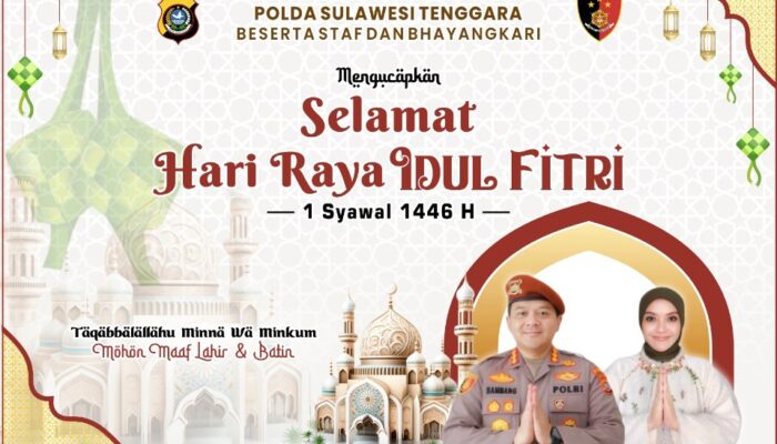 Dir Reskrimsus Polda Sultra Mengucapkan Selamat Hari Raya Idulfitri