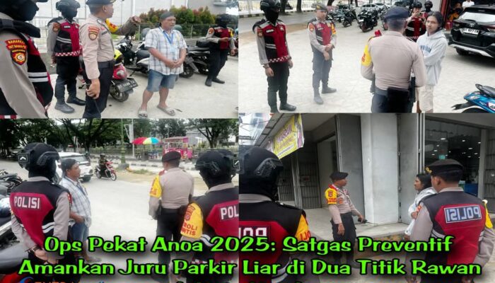 Ops Pekat Anoa 2025: Satgas Preventif Amankan Juru Parkir Liar di Dua Titik Rawan di Kota Kendari