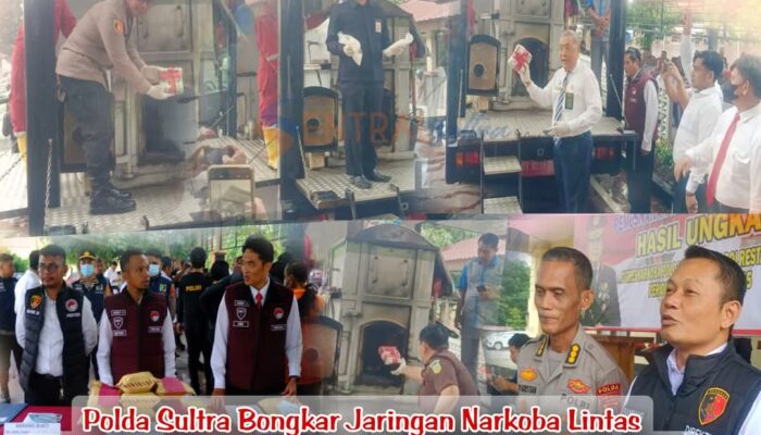 Polda Sultra Bongkar Jaringan Narkoba Lintas Provinsi dan Internasional, 11 Kg Sabu Dimusnahkan