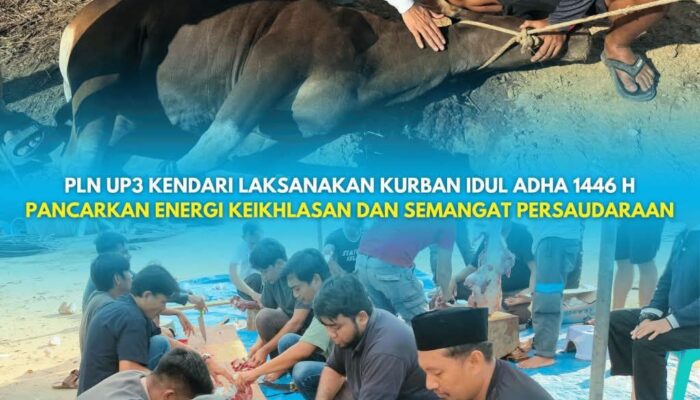 PLN UP3 Kendari Tebar Energi Keikhlasan dan Semangat Persaudaraan di Hari Raya Idul Adha 1446 H