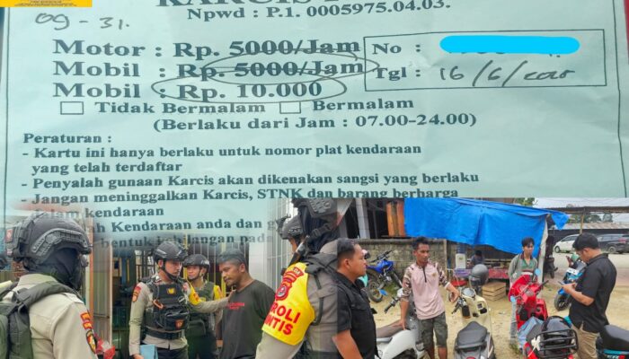 Kedapatan Gunakan Karcis Tanpa Stempel, Polisi Amankan Jukir di RS Dewi Sartika Kendari