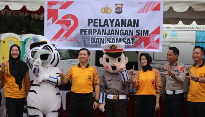Polda Sultra Gelar Car Free Day dan Layanan Publik Gratis dalam Rangka Hari Bhayangkara ke-79