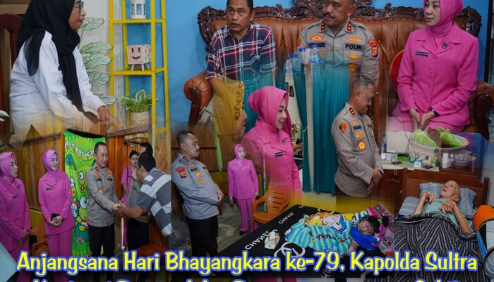 Anjangsana Hari Bhayangkara ke-79, Kapolda Sultra Kunjungi Personel dan Purnawirawan yang Sakit