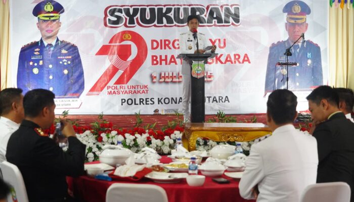 Peringatan Hari Bhayangkara ke-79 di Konut: Bupati H. Ikbar Ajak Polri Terus Berbenah dan Menjadi Mitra Pembangunan