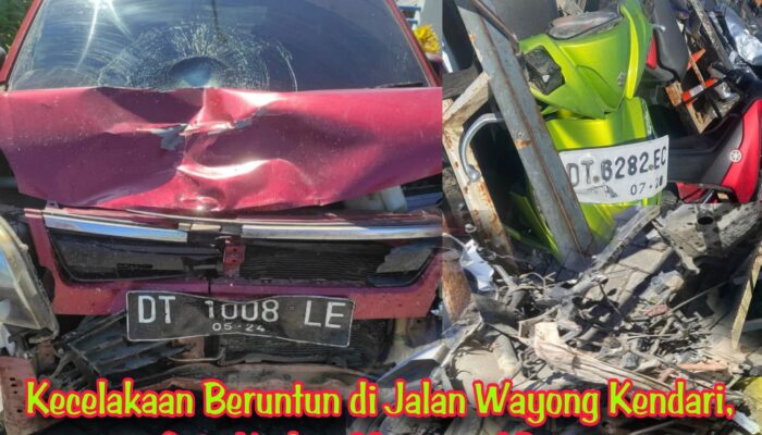 Kecelakaan Beruntun di Jalan Wayong Kendari, Satu Korban Meninggal Dunia