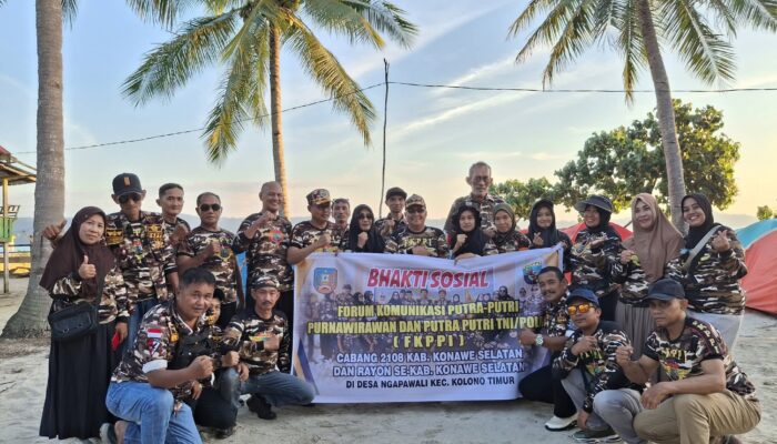 FKPPI Cabang 2108 Konsel Gelar Bakti Sosial dan Malam Keakraban di Pantai Ngapawali