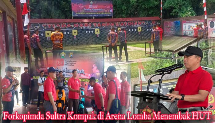 Forkopimda Sultra Kompak di Arena Lomba Menembak HUT RI ke-80, Hadiah Utama Motor Listrik hingga Trail