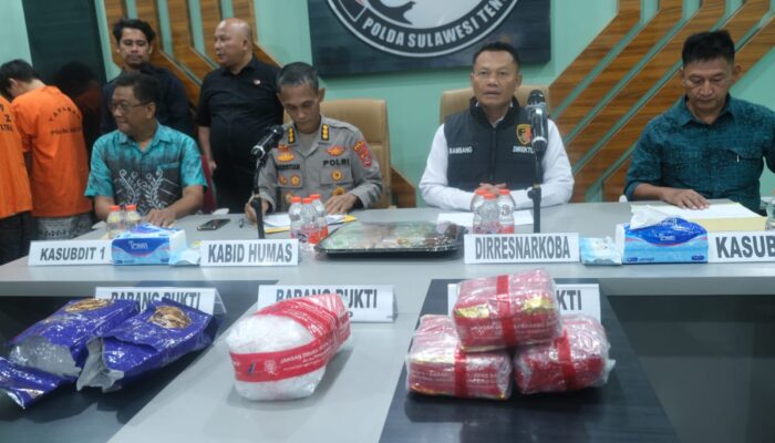 Ditresnarkoba Polda Sultra Ungkap 6,8 Kg Sabu dari Tiga Kasus Besar Selama Juli, Tiga Tersangka Diamankan