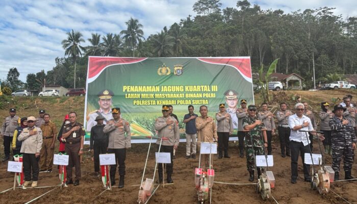 Penanaman Jagung Kuartal III, Polda Sultra Targetkan 6 Ribu Hektar Lahan Potensi