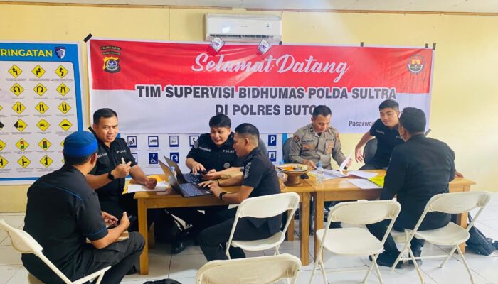 Bidhumas Polda Sultra Lakukan Supervisi Kehumasan di Polres Buton