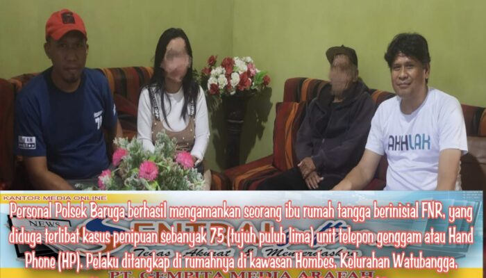 Polsek Baruga Amankan IRT Terduga Penipuan 75 Unit HP