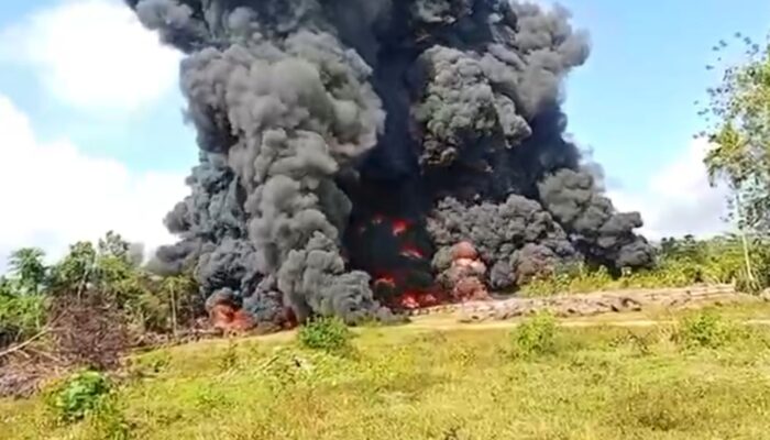 Tungku Ban Bekas Terbakar, Ledakan Menghentak Pemukiman Warga di Konda Konsel