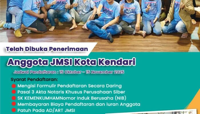 JMSI Kota Kendari Buka Penerimaan Anggota Pengurus Baru: Begini Syaratnya