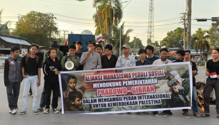 Mahasiswa AMPS Gelar Aksi Damai di Kendari: Dukung Prabowo-Gibran Perjuangkan Kemerdekaan Palestina
