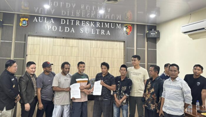 Polda Sultra Fasilitasi Perdamaian Kasus Pengeroyokan di Bombana Melalui Restorative Justice