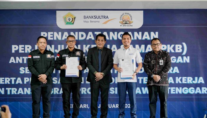 Awali 2026, Bank Sultra dan Serikat Karyawan Resmi Teken PKB, Perkuat Hubungan Industrial Berkeadilan