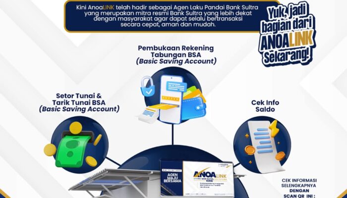 Bank Sultra Kantongi Izin OJK Layanan Laku Pandai, Hadirkan Agen ANOALink Hingga ke Pelosok