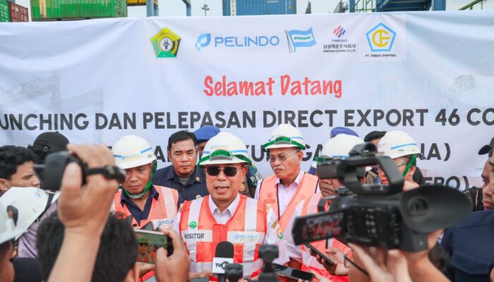 Gubernur Sultra Lepas Direct Export Perdana Feronikel ke Tiongkok melalui Kendari New Port
