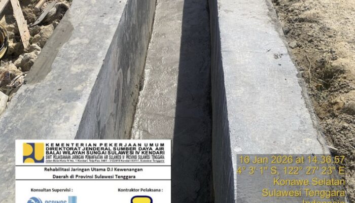 BWS Sulawesi IV Kendari Tegaskan Proyek Irigasi di Ranomeeto Konsel Sudah Rampung