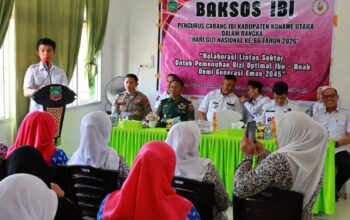 Bupati Konawe Utara Buka Bakti Sosial IBI Peringati Hari Gizi Nasional