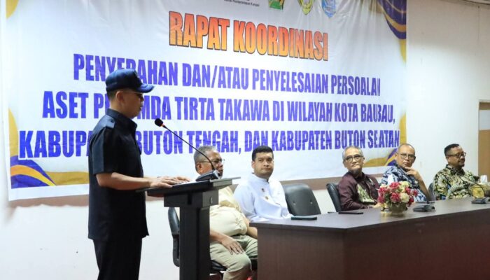 Gubernur Sultra Saksikan Kesepakatan Penyelesaian Aset Perumda Tirta Takawa di Wilayah Kepulauan Buton