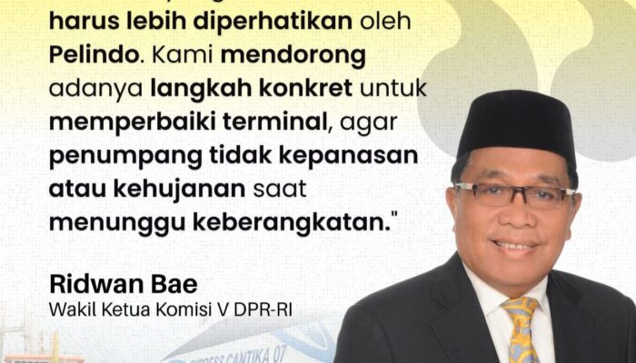 Demi Mudik Aman dan Nyaman, Ridwan Bae Dorong Peningkatan Fasilitas Pelabuhan di Kendari