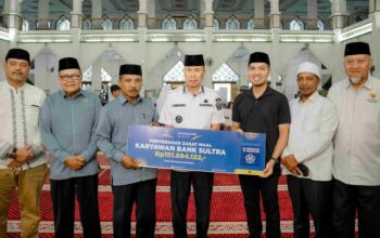 Bank Sultra Salurkan Zakat Maal Rp151 Juta Melalui BAZNAS Sultra, Perkuat Komitmen Sosial di Ramadan