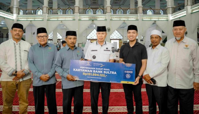 Bank Sultra Salurkan Zakat Maal Rp151 Juta Melalui BAZNAS Sultra, Perkuat Komitmen Sosial di Ramadan