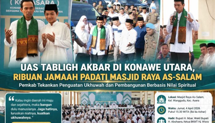 UAS Hadir di Konawe Utara, Serukan Bangun Daerah dari Kekuatan Iman dan Ukhuwah