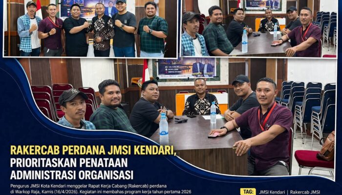Rakercab Perdana JMSI Kendari, Prioritaskan Penataan Administrasi Organisasi