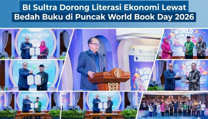 BI Sultra Dorong Literasi Ekonomi Lewat Bedah Buku di Puncak World Book Day 2026