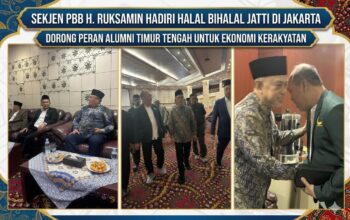Sekjen PBB H. Ruksamin Hadiri Halal Bihalal JATTI di Jakarta, Dorong Peran Alumni Timur Tengah untuk Ekonomi Kerakyatan