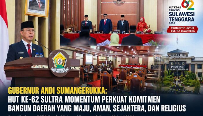 HUT ke-62 Sultra, Gubernur Andi Sumangerukka Tekankan Produktivitas sebagai Kunci Kesejahteraan
