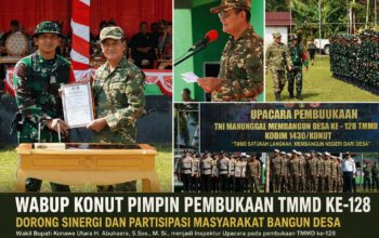 Wabup Konawe Utara Pimpin Pembukaan TMMD ke-128, Dorong Sinergi dan Partisipasi Masyarakat
