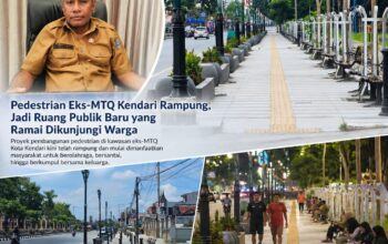 Pedestrian Eks-MTQ Kendari Rampung, Jadi Ruang Publik Baru yang Ramai Dikunjungi Warga