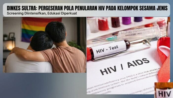 HIV di Sultra Meningkat, Dinkes Ungkap Pergeseran Penularan pada Kelompok Sesama Jenis