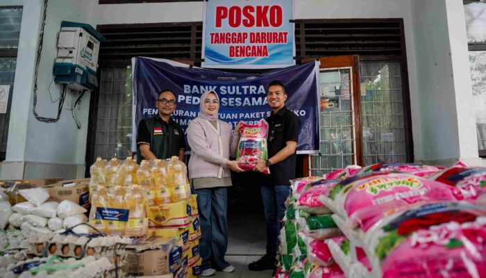 Bank Sultra Salurkan 300 Paket Sembako untuk Korban Banjir di Kendari, Total Bantuan Capai Rp93,3 Juta