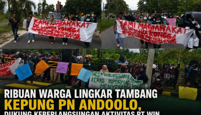 Ribuan Warga Lingkar Tambang Kepung PN Andoolo, Dukung Keberlangsungan Aktivitas PT WIN
