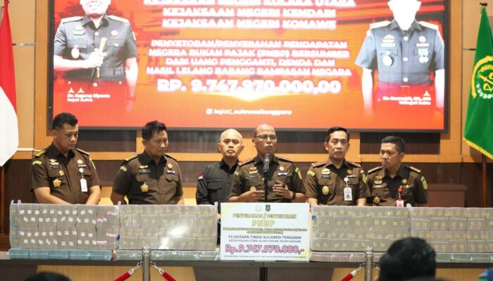 Kejati Sultra Setor Rp9,74 Miliar ke Kas Negara, Pemulihan Keuangan Negara Semester I 2026 Capai Rp11,54 Miliar