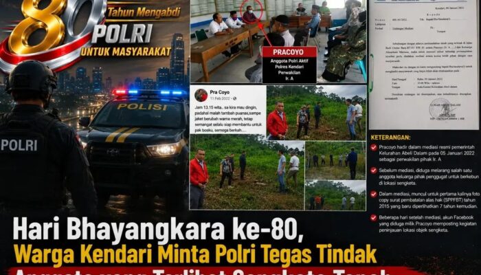 Hari Bhayangkara ke-80, Warga Kendari Minta Polri Tegas Tindak Anggota yang Terlibat Sengketa Tanah
