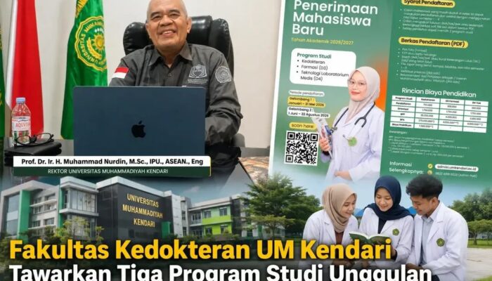 UM Kendari Siapkan Kuota 50 Mahasiswa Baru Fakultas Kedokteran, Tawarkan Tiga Program Studi Unggulan