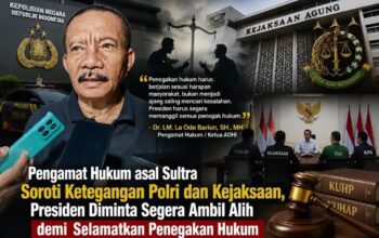 Pengamat Hukum asal Sultra Soroti Ketegangan Polri dan Kejaksaan, Presiden Diminta Segera Ambil Alih demi Selamatkan Penegakan Hukum